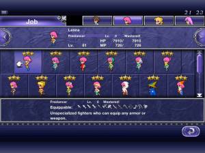 To give you some idea of the Job Menu if you've never seen it.