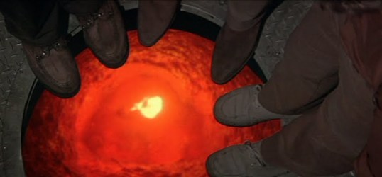 Suspended over a volcano