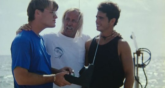 "Whattya say we go hunt some freaking sharks?"