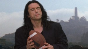 Tommy Wiseau and football in The Room