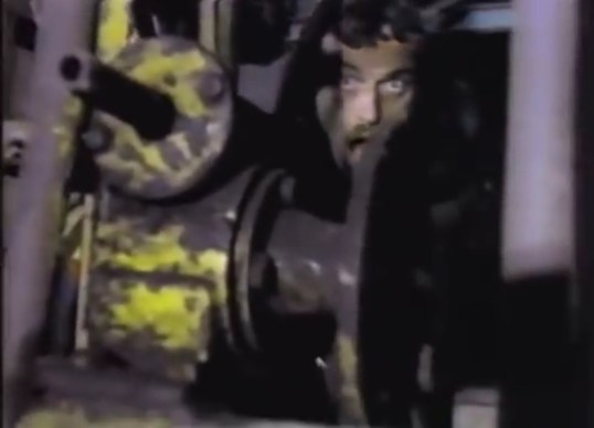 Almost looks like you caught him doing something naughty, but actually Superman just hit him and he's going down.