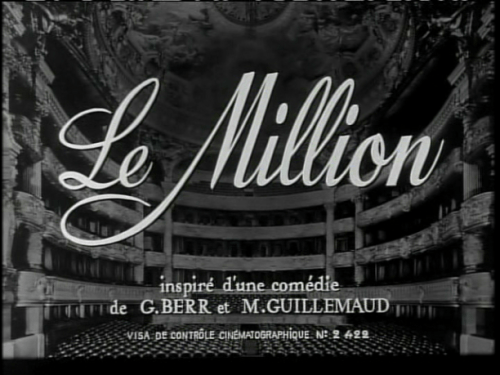 Le Million (1931, dir. René Clair)