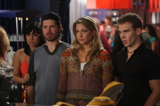 Cassie Steele, Mike Lobel, Miriam McDonald, and Shane Kippel in Degrassi Takes Manhattan